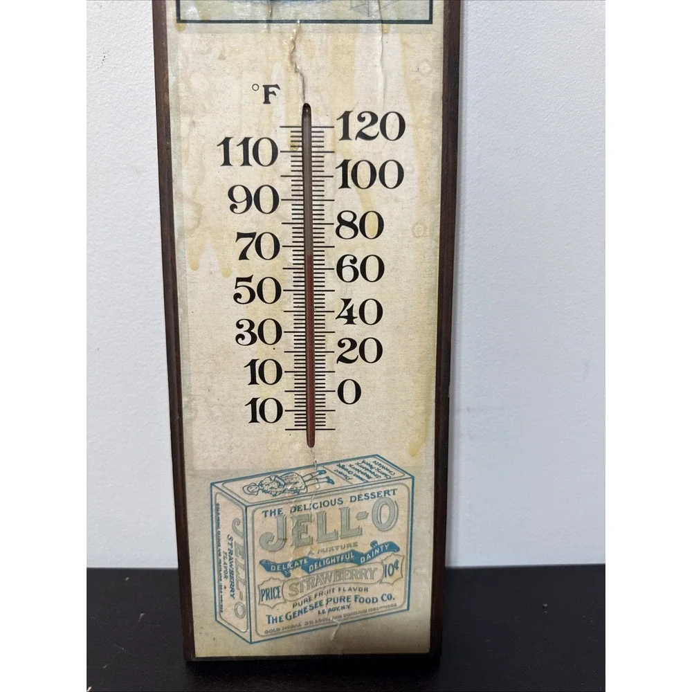 VTG Jello-O Advertising Wall Thermometer 1967 Working Gelatin Temperature Gauge